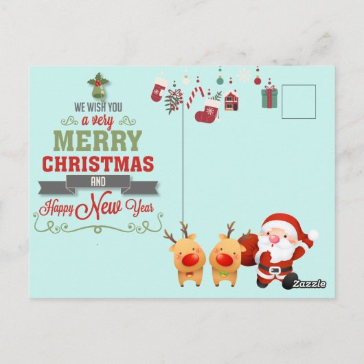 Vrolijk kerstBriefkaart Briefkaart (Achterkant)