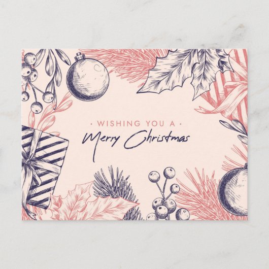 Vrolijk kerstBriefkaart Briefkaart (Voorkant)