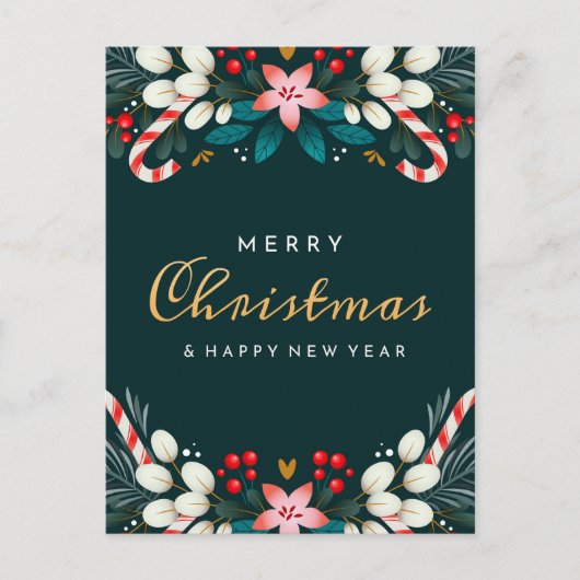 Vrolijk kerstBriefkaart Briefkaart (Voorkant)