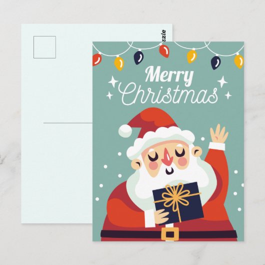 Vrolijk kerstBriefkaart Briefkaart (Voorkant / Achterkant)