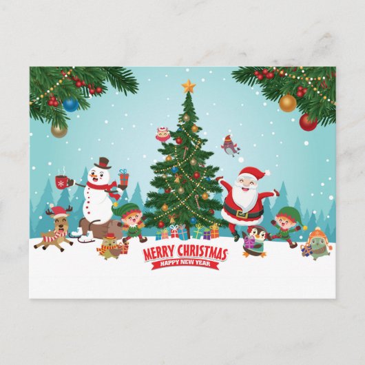 Vrolijk kerstBriefkaart Briefkaart (Voorkant)