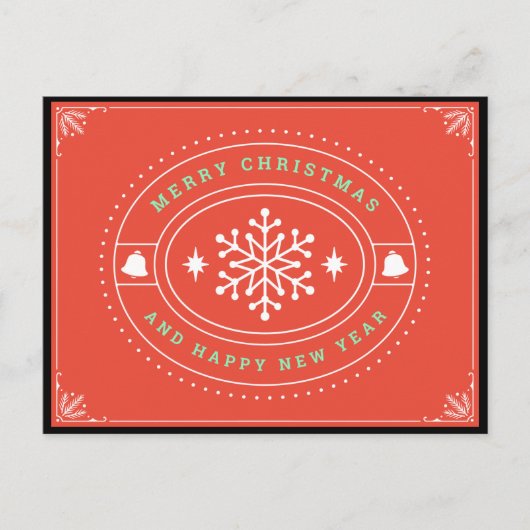 Vrolijk kerstBriefkaart Briefkaart (Voorkant)