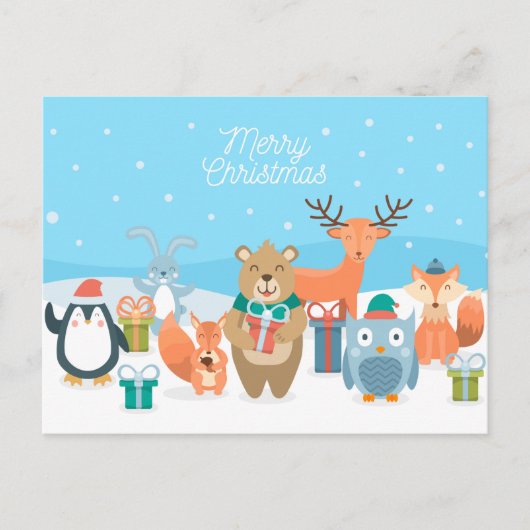 Vrolijk kerstBriefkaart Briefkaart (Voorkant)