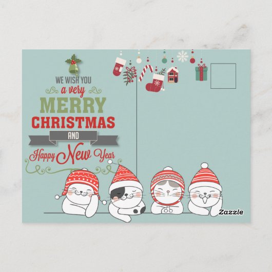 Vrolijk kerstBriefkaart Briefkaart (Achterkant)