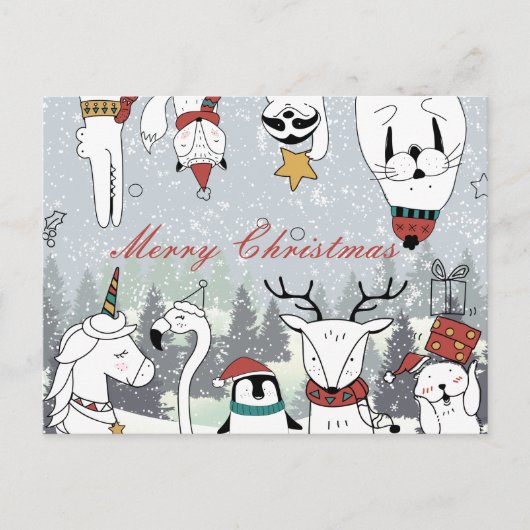 Vrolijk kerstBriefkaart Briefkaart (Voorkant)