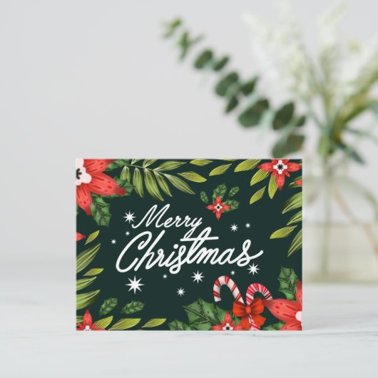 Vrolijk kerstBriefkaart Briefkaart (Staand voorkant)