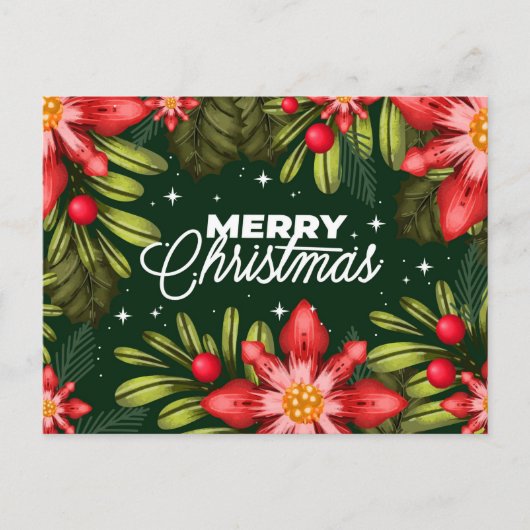 Vrolijk kerstBriefkaart Briefkaart (Voorkant)