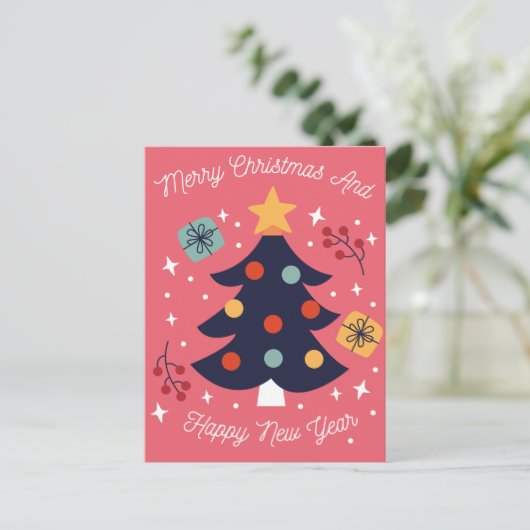 Vrolijk kerstBriefkaart Briefkaart (Staand voorkant)