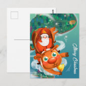 Vrolijk kerstBriefkaart Briefkaart (Voorkant / Achterkant)