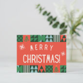 Vrolijk kerstBriefkaart Briefkaart (Staand voorkant)