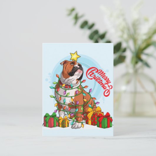 Vrolijk kerstBriefkaart Briefkaart (Staand voorkant)