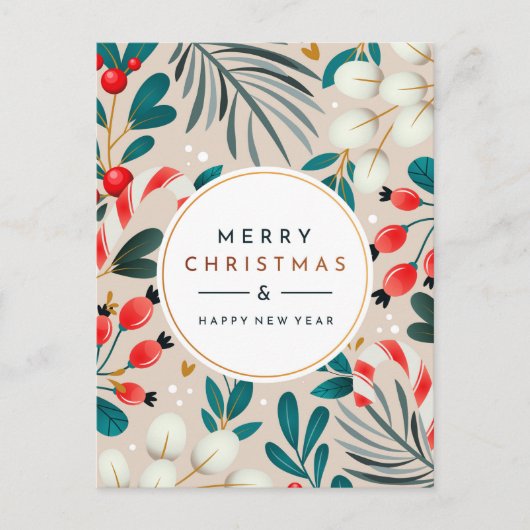 Vrolijk kerstBriefkaart Briefkaart (Voorkant)