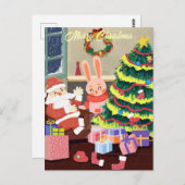 Vrolijk kerstBriefkaart Briefkaart (Voorkant / Achterkant)