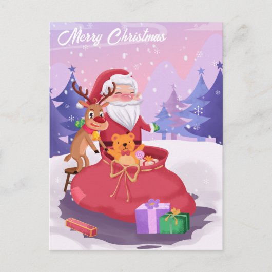 Vrolijk kerstBriefkaart Briefkaart (Voorkant)