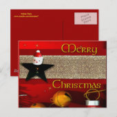 Vrolijk kerstBriefkaart Feestdagenkaart (Voorkant / Achterkant)