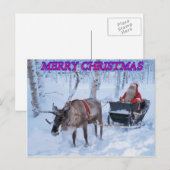 Vrolijk kerstBriefkaart Feestdagenkaart (Voorkant / Achterkant)