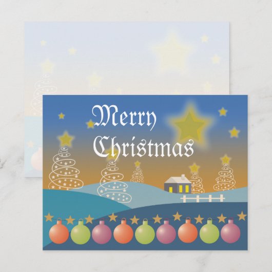 Vrolijk kerstBriefkaart Feestdagenkaart (Voorkant / Achterkant)