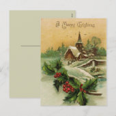 Vrolijk kerstBriefkaart Feestdagenkaart (Voorkant / Achterkant)