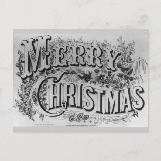 Vrolijk kerstBriefkaart Feestdagenkaart (Voorkant)