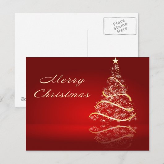 Vrolijk kerstBriefkaart Feestdagenkaart (Voorkant / Achterkant)