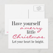 Vrolijk kerstbriefkaart feestdagenkaart (Voorkant / Achterkant)