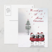 Vrolijk kerstbriefkaart feestdagenkaart (Voorkant / Achterkant)