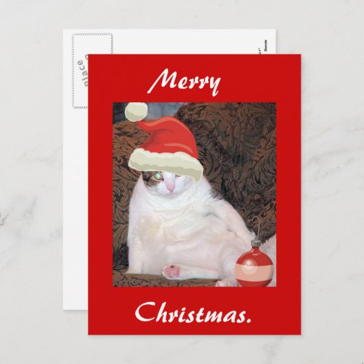 Vrolijk kerstbriefkaart feestdagenkaart (Voorkant / Achterkant)