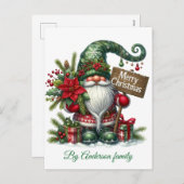 Vrolijk kerstBriefkaart Feestdagenkaart (Voorkant / Achterkant)