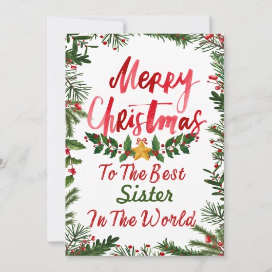 Vrolijk kerstbriefkaart kaart (Voorkant)
