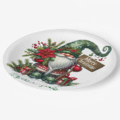 Vrolijk kerstBriefkaart Papieren Bordje (Gekanteld)