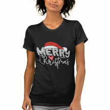 Vrolijk kerstbriefprint T-shirt - Feestelijke rest