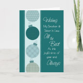 Vrolijk kerstbroer en zuster in de rechtskaart feestdagen kaart (Voorkant)