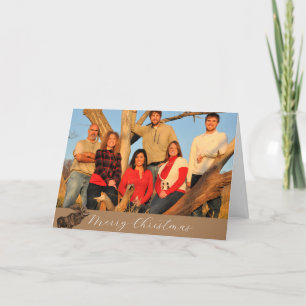 Vrolijk kerstbruin eland met witte omtrek feestdagen kaart