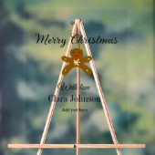 Vrolijk kerstbruine koekjes voeg naam met liefde h acryl bord (Neutraal)