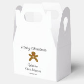 Vrolijk kerstbruine koekjes voeg naam met liefde h bedankdoosjes (Geopend)