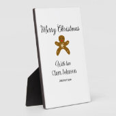 Vrolijk kerstbruine koekjes voeg naam met liefde h fotoplaat (Zijkant)