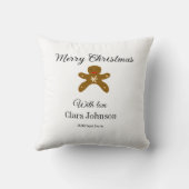 Vrolijk kerstbruine koekjes voeg naam met liefde h kussen (Achterkant)