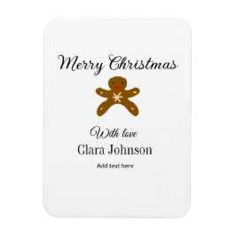 Vrolijk kerstbruine koekjes voeg naam met liefde h magneet