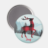 Vrolijk kerstbuffel met kalveren, rendieren en bom magneet (Voorkant / Achterkant)