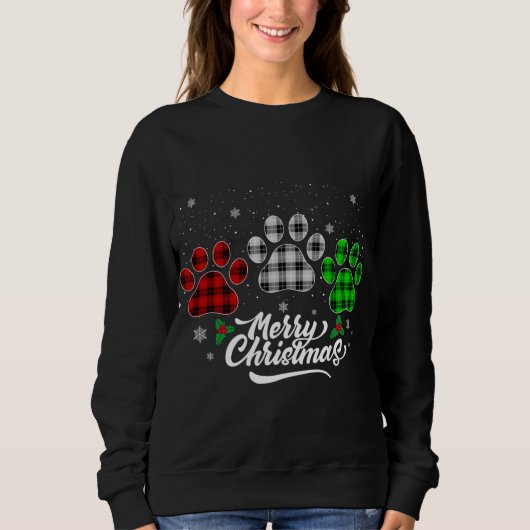 Vrolijk kerstbuffel met rode rode groene hond trui (Voorkant)