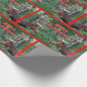 Vrolijk kerstbull Elk in Velvet Cadeaupapier (Hoek)