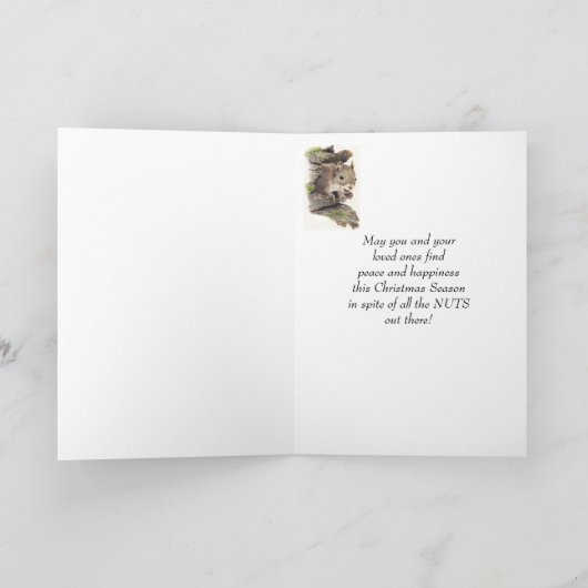 Vrolijk kerstbuurman, ondanks de Nuts! Feestdagen Kaart (Binnen)