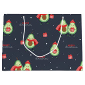 Vrolijk kerstcadeado groot cadeauzakje (Voorkant)