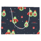 Vrolijk kerstcadeado groot cadeauzakje (Achterkant)