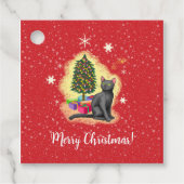 Vrolijk kerstcadeat bedankjes labels (Voorkant)