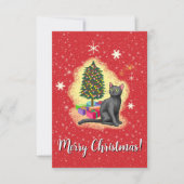 Vrolijk kerstcadeat bedankkaart (Voorkant)