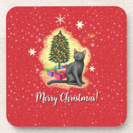 Vrolijk kerstcadeat bier onderzetter