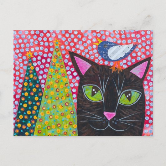 Vrolijk kerstcadeat briefkaart (Voorkant)