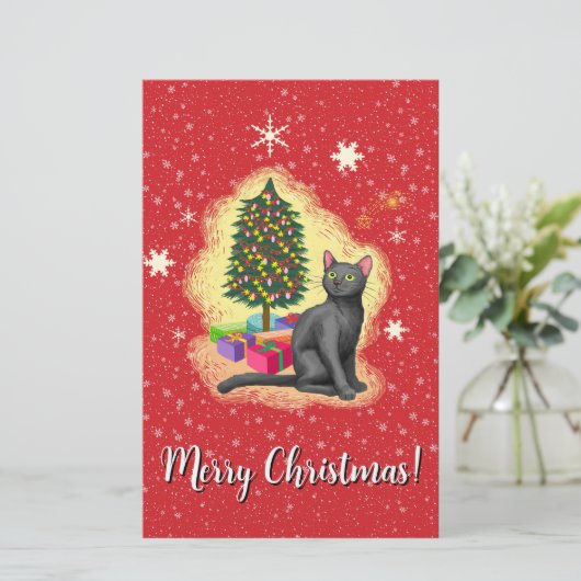 Vrolijk kerstcadeat briefpapier (Staand voorkant)