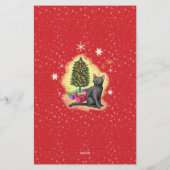 Vrolijk kerstcadeat briefpapier (Achterkant)